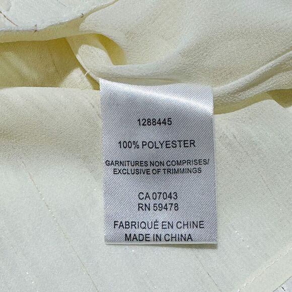 Joie Blouse Top Women's Small Ivory Ruffle Crew Neck Balloon Sleeve Pullover NWT - Picture 8 of 8